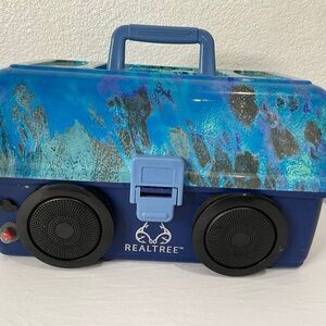 Realtree Tackle Box  For Fishing Bluetooth Speaker Multipurpose Storage Organize